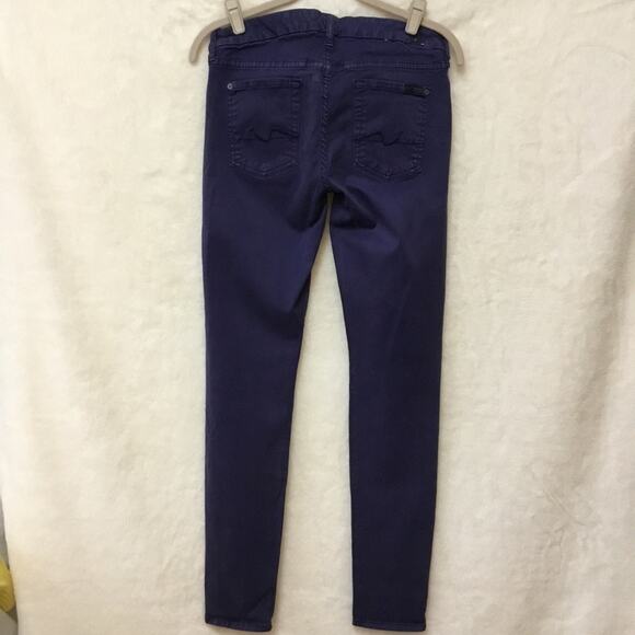 7 For All Mankind Vibrant Purple Skinny Jeans - Picture 3 of 7